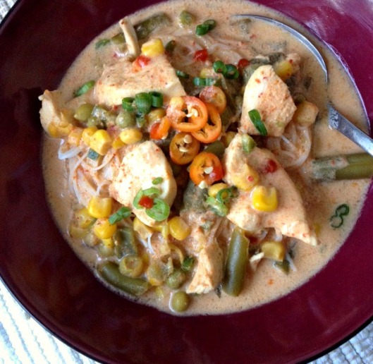Thai Curry Chicken & Veggie Soup